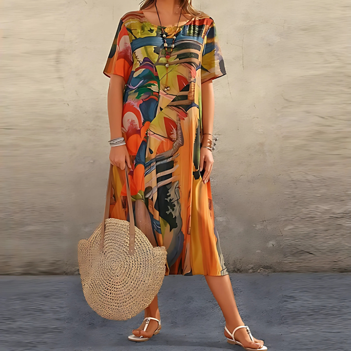 Miles - Comfortable Floral Dress