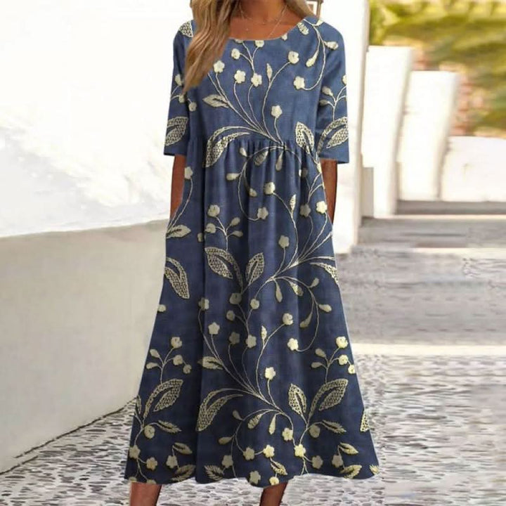 Jurata - Chic Floral Midi Dress
