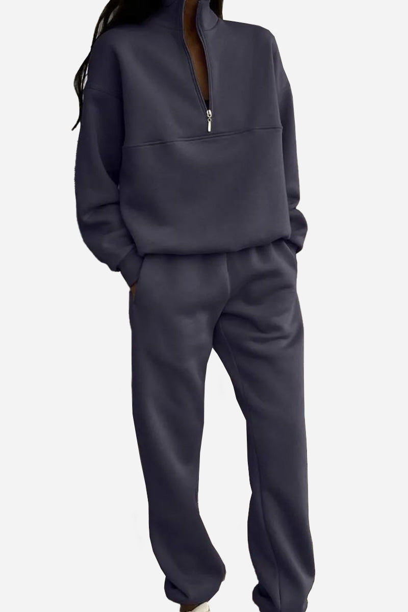 Carlas- Cotton-Blended Two-Piece Tracksuit