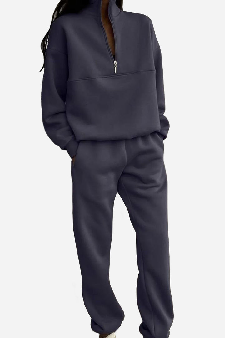 Carlas- Cotton-Blended Two-Piece Tracksuit