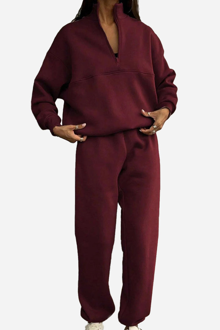 Carlas- Cotton-Blended Two-Piece Tracksuit