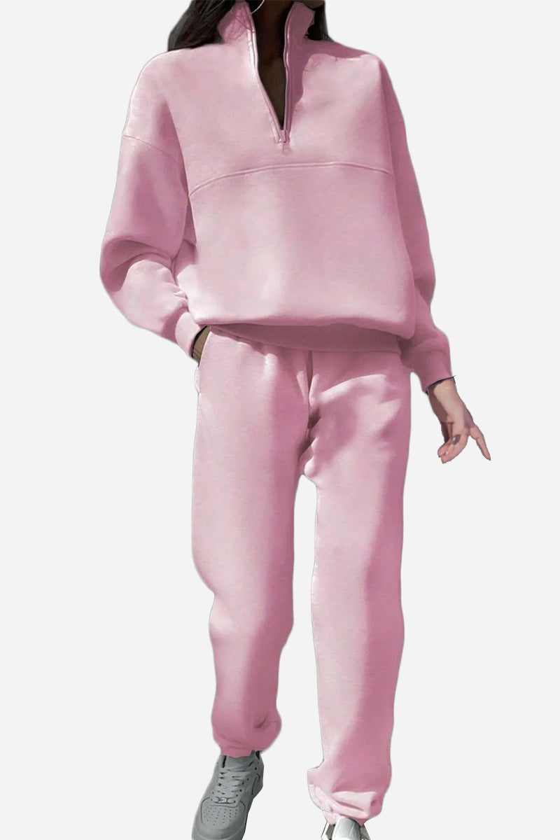 Carlas- Cotton-Blended Two-Piece Tracksuit
