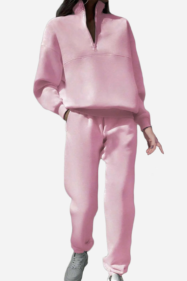 Carlas- Cotton-Blended Two-Piece Tracksuit