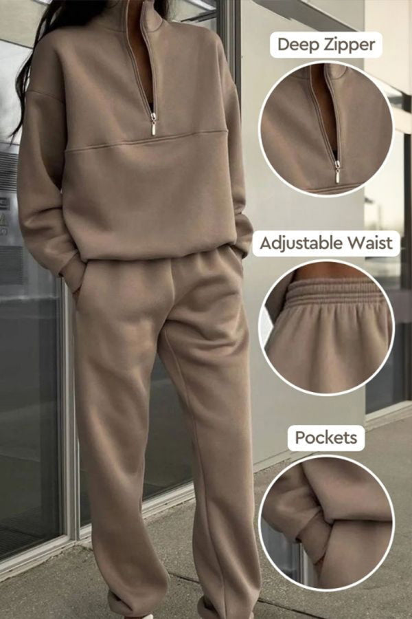 Carlas- Cotton-Blended Two-Piece Tracksuit