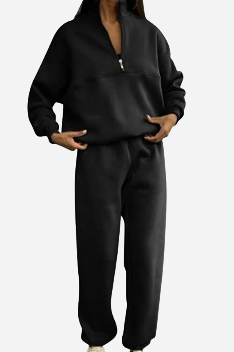 Carlas- Cotton-Blended Two-Piece Tracksuit
