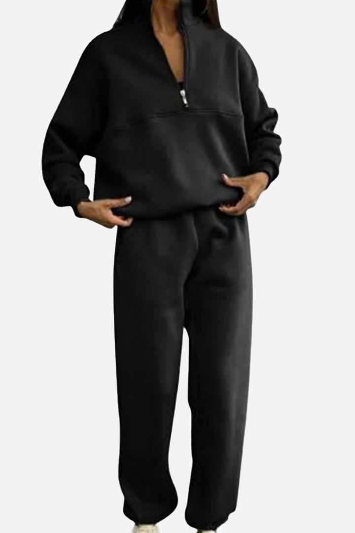 Carlas- Cotton-Blended Two-Piece Tracksuit