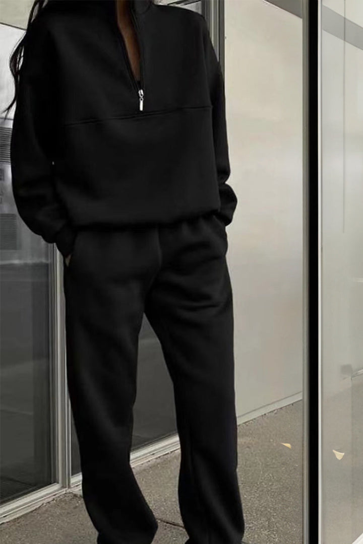 Carlas- Cotton-Blended Two-Piece Tracksuit