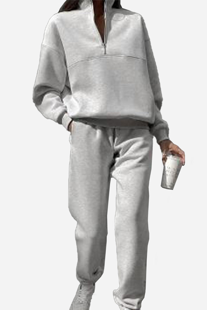 Carlas- Cotton-Blended Two-Piece Tracksuit
