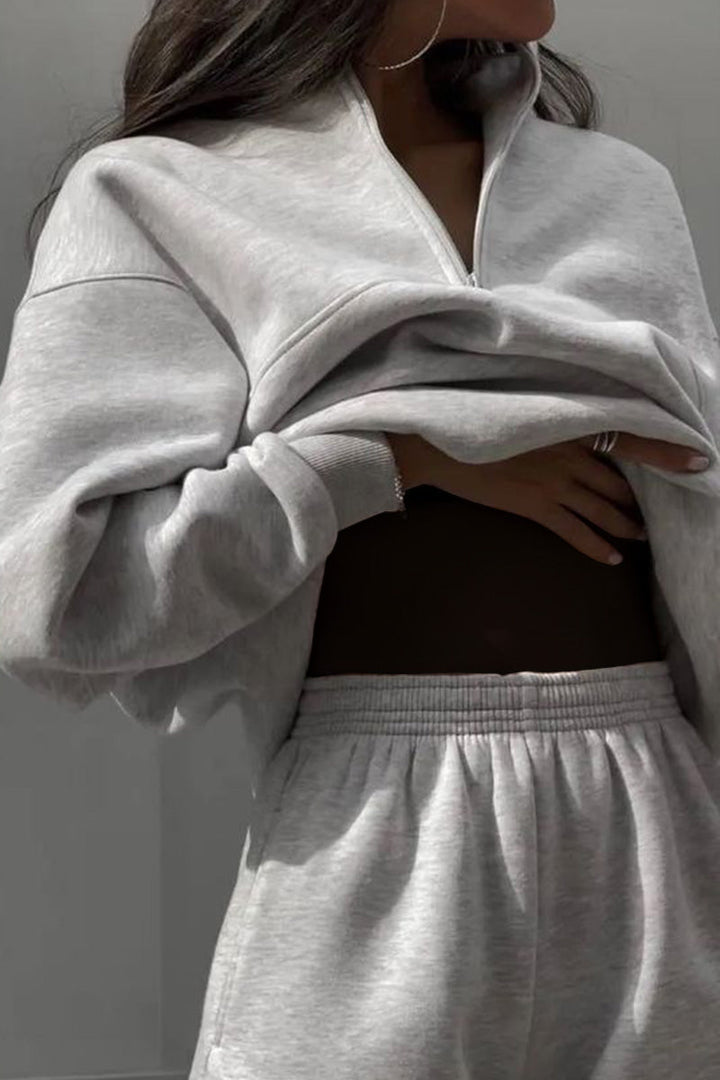 Carlas- Cotton-Blended Two-Piece Tracksuit