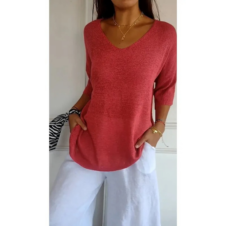 Martelli - Elegant V - neck shirt
