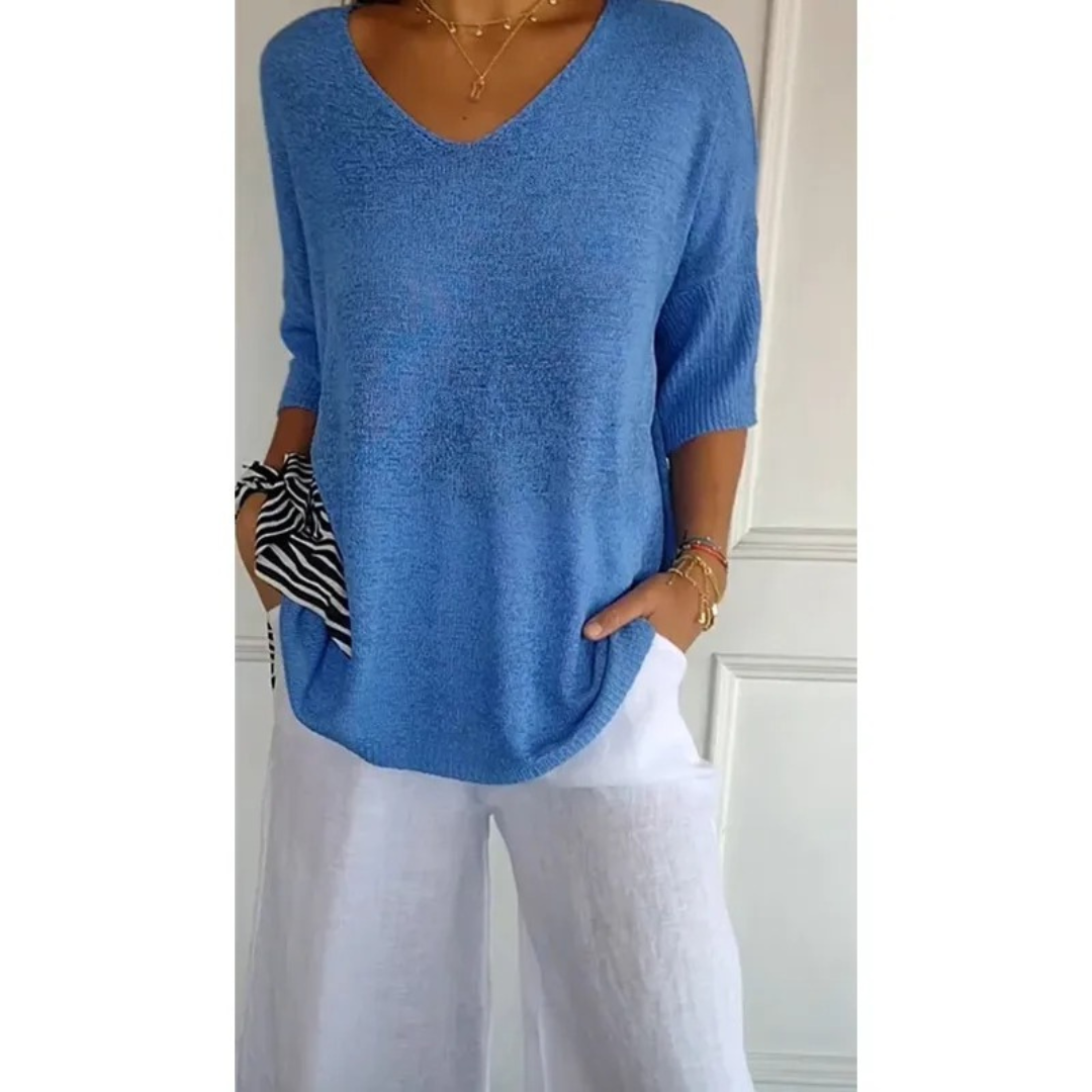 Martelli - Elegant V - neck shirt