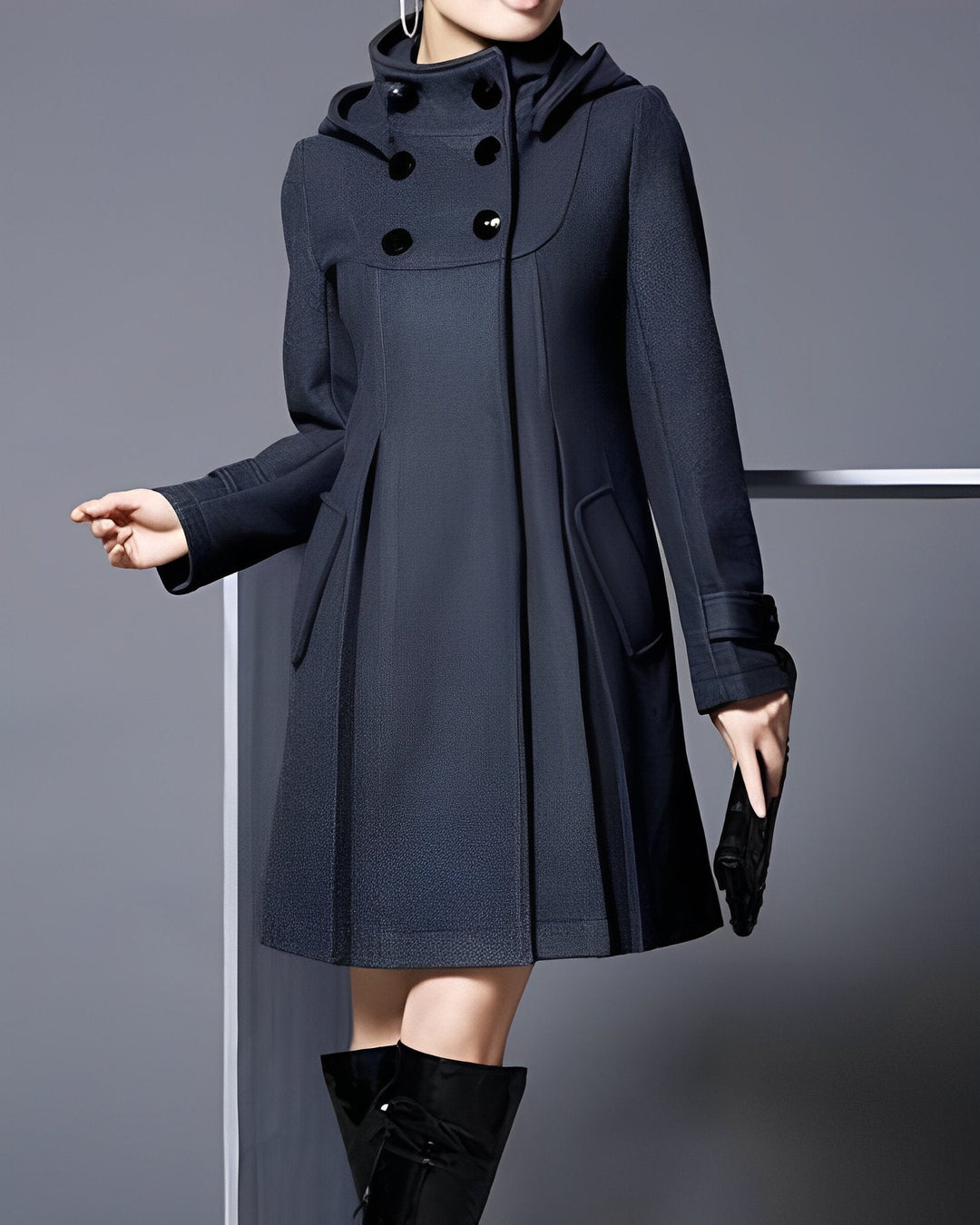 Lykke | Hooded Scarf Coat Dress
