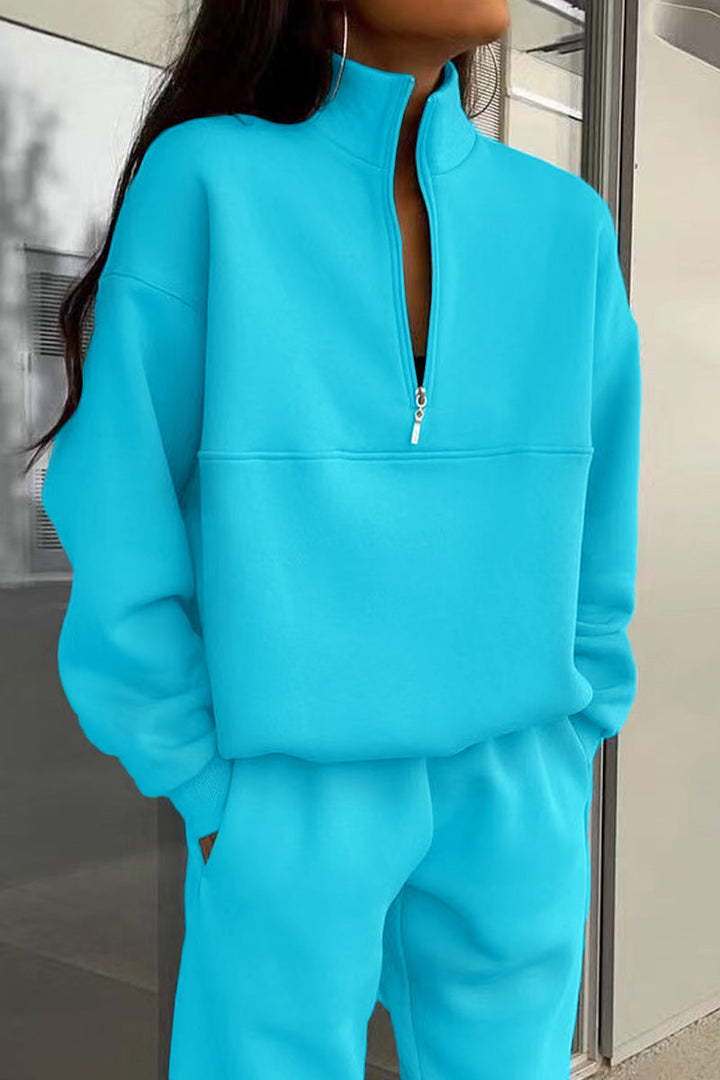 Carlas- Cotton-Blended Two-Piece Tracksuit