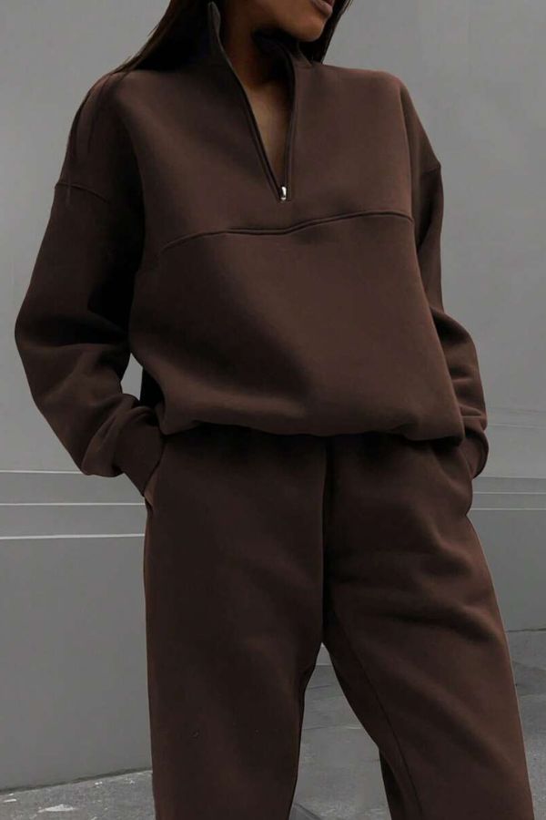 Carlas- Cotton-Blended Two-Piece Tracksuit