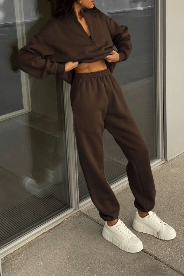 Carlas- Cotton-Blended Two-Piece Tracksuit