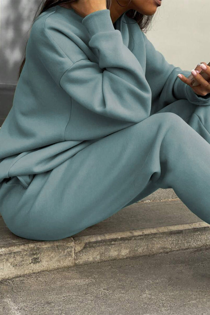 Carlas- Cotton-Blended Two-Piece Tracksuit