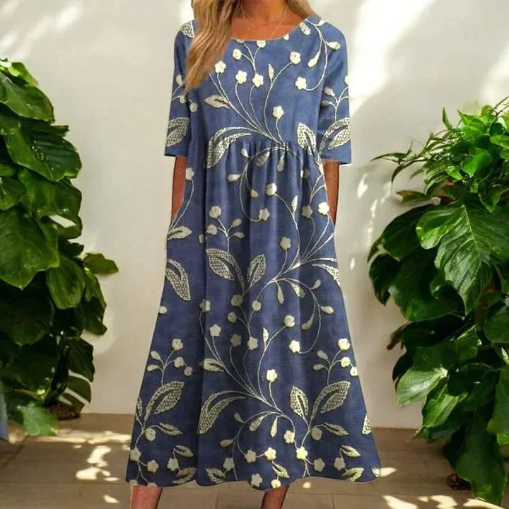 Jurata - Chic Floral Midi Dress